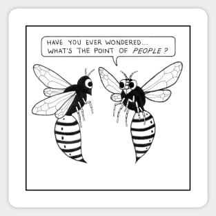 A wasp's perspective Sticker